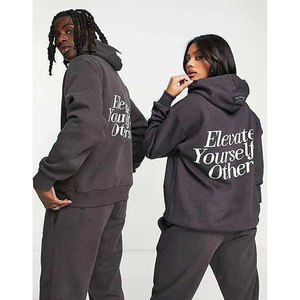 Conjunto Deportivo Personalizado con Estampado, 100% Algodón, Sudadera con Capucha Extra Grande y Pantalones Deportivos para Gimnasio, Conjunto Atlético de 2 Piezas al por Mayor - Product Image 3