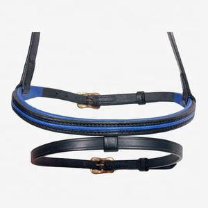 Brida ecuestre de cuero básico de nuevo estilo con bandas nasales dobles Productos para caballos de equitación indios combinados Noseband en venta - Product Image 1