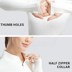 Camiseta Deportiva de Manga Larga para Mujer, Transpirable y de Alto Rendimiento, con Logotipo Frontal, Material de Spandex/Poliéster para Ejercicio y Fitness Diario - Product Image 3