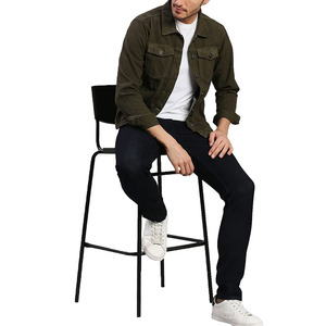 Vestes en jean pour hommes les plus vendues, col montant, patchwork, design personnalisé, 100 % coton, prix de gros pour l'hiver - Product Image 6