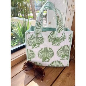 Bolso Tote de Algodón Acolchado con Estampado Floral, Bolso de Hombro para Mujer con Estampado Indio Hecho a Mano - Product Image 5