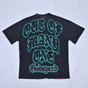 เสื้อยืดลำลองผู้ชายคุณภาพพรีเมียม พิมพ์ลายตามสั่ง ทรงหลวม คอโอ ผ้าเจอร์ซีย์คอตตอน ซักย้อมแบบแอซิดวอช แห้งเร็ว เป็นมิตรต่อสิ่งแวดล้อม - Product Image 3