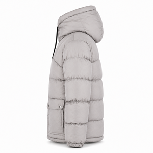 Chaqueta Acolchada con Capucha y Bordado Personalizado, Exterior de Poliéster Premium, Aislamiento Térmico, Cierre de Broches, Diseño de Abrigo Urbano para Invierno - Product Image 2