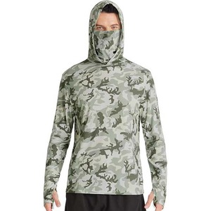 Camouflage High Quality Breathable Waterproof UPF 50 Quick Dry 100% Cotton Unisex Fishing Clothes Sublimation <b>Long</b> <b>Sleeve</b> - Product Image 3