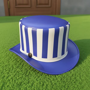 Sombrero de cuero hecho a mano de primera calidad, unisex, con rayas azules y blancas, estilo Steampunk, gótico, vintage, para festivales y cosplay. - Product Image 4