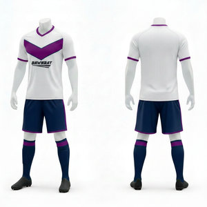 Custom Club Football Uniform with Logo, Breathable Fabric Uniform| <b>Men</b> Women Youth Sizes | Lightweight Quick Dry Training Sports - Product Image 2