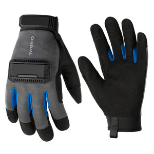Gants de travail pour mécaniciens en cuir synthétique Amara anti-impact, vente en gros personnalisée, avec poignet réglable certifié CE - Product Image 1