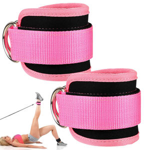Sangle de cheville de gym avec fermeture auto-agrippante pour entraînement avancé avec câble, manchette réglable robuste en néoprène et spandex pour la gym - Product Image 1