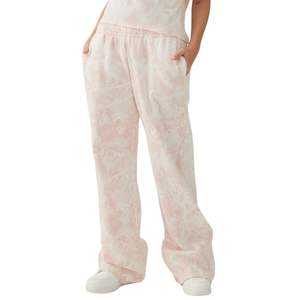 Pantalon Palazzo Femme Taille Mi-Haute Coupe Droite Imprimé Décontracté avec Dentelle, Pantalon de Détente à Taille Élastique, Mode Hiver, Vente en Gros OEM - Product Image 3