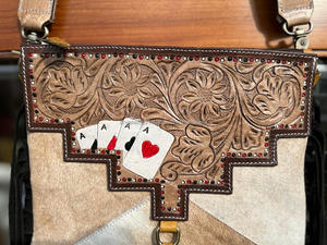 Nuevo bolso de cuero de piel de vaca hecho a mano Real Western para mujer, bolso de noche elegante y embrague de piel con herramientas, Conjunto Combinado único - Product Image 4