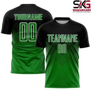 Ensemble de maillots de football personnalisés 100% polyester, uniforme de football à séchage rapide, kit d'équipe imprimé, manches courtes, tenue d'entraînement pour match - Product Image 2