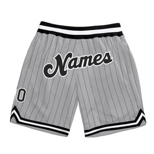 Shorts de basket-ball décontractés unisexes authentiques et respirants pour l'été, taille mi-haute élastique, en Spandex/Polyester avec poches - Product Image 5
