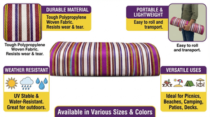 Rollo de Tela Tejida Multicolor con Revestimiento de PVC Ecológico, Antibacteriano, Material Duradero para Bolsas de Compra Reutilizables - Product Image 6