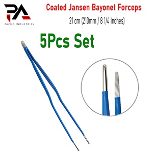 Pinces à baïonnette Jansen non conductrices de qualité allemande, 21 cm (8 1/4 pouces), pointe dentelée, électrochirurgicales, ORL - Product Image 2