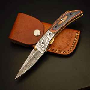 มีดพับคุณภาพสูงขายดีที่สุด สำหรับตั้งแคมป์และเอาตัวรอด ด้ามสแตนเลสสลักลายเกรดอุตสาหกรรม รองรับ OEM - Product Image 6