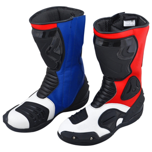 Bottes de moto en cuir véritable CE, respirantes, imperméables, coupe-vent, pour l'automne, multicolores, unisexes, adultes, grandes tailles - Product Image 6