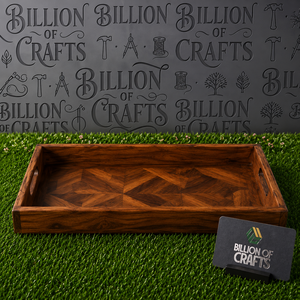 Plateau de service rectangulaire en bois moderne avec motif géométrique pour le thé et le café, idéal pour la restauration et les restaurants, compatible avec les aliments - Product Image 2