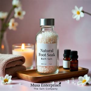 เกลือแช่เท้าโรสแมรี่หิมาลัยธรรมชาติ ผสมแร่ธาตุจากทะเล บรรจุในโถหินแกะสลัก 1 กก. ผลิตภัณฑ์เพื่อสุขภาพและสปาที่เป็นมิตรต่อสิ่งแวดล้อม - Product Image 3