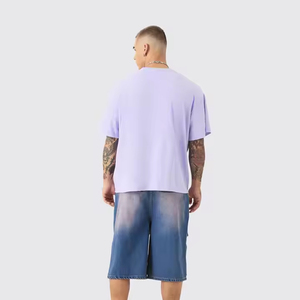 Camiseta de Gran Tamaño para Hombre, Impresión DTG, Algodón Grueso, Diseño Personalizado, Corte Holgado, Manga Corta, Cuello Redondo, Estilo Urbano Informal - Product Image 3