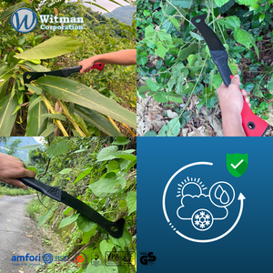 GETTA TOOLS M501 Agriculture Tool Bush Sickle Billhook Brush Hook SK5 <b>Blade</b> <b>Sharpened</b> Edge Black Oxide Finish Fiberglass TPR - Product Image 5