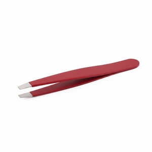 Pince à épiler de précision antistatique en acier inoxydable rouge avec logo personnalisé pour extension de cils, durable et écoresponsable - Product Image 4