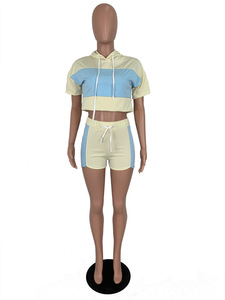 Stylish Summer Co-ord <b>Set</b> for Women Casual Wear Cropped T-Shirts & Shorts Loungewear <b>Sets</b> OEM Custom Bulk Supplier - Product Image 6
