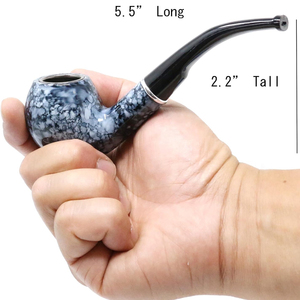 Pipe à tabac en bois de qualité supérieure, fabriquée à la main, finition en bois naturel, prise en main confortable, pipe à fumer durable - Product Image 6