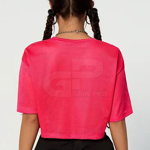 เสื้อฟุตบอลครอปสำหรับผู้หญิงน้ำหนักเบา เนื้อผ้านุ่มสบาย ชุดกีฬาทันสมัยสำหรับออกกำลังกายและวิ่ง - Product Image 3