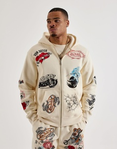 Sweat à capuche zippé en molleton épais 400 GSM pour homme, personnalisé par fabricant OEM, en coton, imprimé délavé à l'acide - Product Image 2