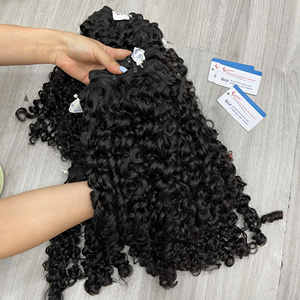 Prix d'usine Cheveux vietnamiens doublement étirés Pixie Curl Weft Hair couleur naturelle - Product Image 4