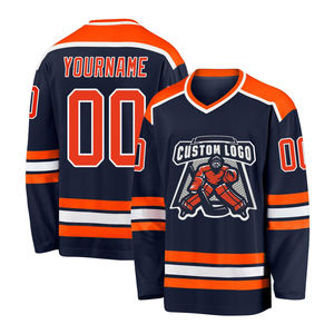 Jersey de hockey sobre hielo de diseño personalizado, elegante, sublimado, con identidad del equipo, para clubes, entrenamiento, partidos. - Product Image 2