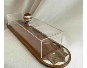 Servilletero de Lujo Hecho a Mano con Tapa de Nácar y Logotipo Personalizado, Estilo Clásico para Celebraciones del Eid - Product Image 3