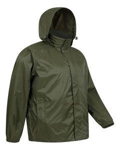 Solid Color Nylon Windbreaker <b>Jacket</b> with Hooded Collar Waterproof Streetwear Style for Winter - Product Image 4