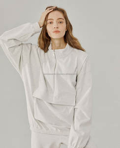 Jersey de gimnasio de gran tamaño de diseñador de peso pesado de alta calidad para mujer, pantalones de chándal de algodón a granel y conjunto de sudaderas con capucha y cremallera - Product Image 2