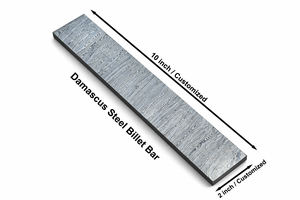 Barra de Acero de Damasco Trenzado Hecha a Mano Personalizada 10x2in, Billetes de Damasco para Herramientas de Bushcraft y Fabricación de Cuchillos - Product Image 5