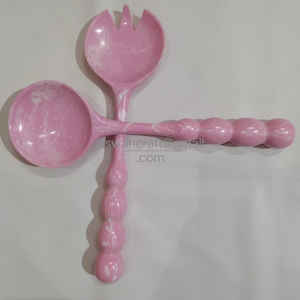 Serveur de salade perlé décoratif de table design Produits tendance 2025 Nouveautés Serveurs de salade vert en résine Mossier - Product Image 3