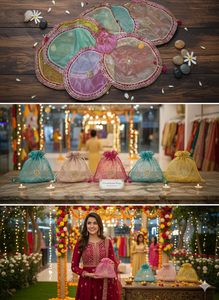 Sac en tissu organza Thalposh Thalcover, sac cadeau simple, pour l'inauguration de la maison, Diwali, mariage, souvenir, couverture de thali pour pooja, cadeau de festival - Product Image 2