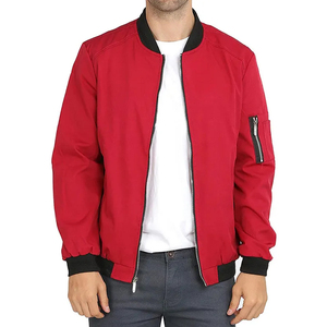 Chaqueta Bomber para Hombre, Largo Regular, Ligera, con Bolsillos, Resistente al Viento, Cuello Alto, Casual, para Exteriores, Personalizable, OEM, al por Mayor - Product Image 4