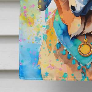 Mastiff Hippie bandera grande para porche manga poste decorativo patio Banner ilustraciones pared colgante poliéster Multicolor tamaño de la casa - Product Image 4