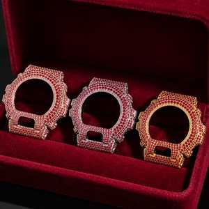 ฝาครอบตัวเรือนนาฬิกาประดับอัญมณีสีแดงสำหรับ GA6900 ผู้ชายผู้หญิงฮิปฮอปเครื่องประดับอุปกรณ์เสริม - Product Image 2