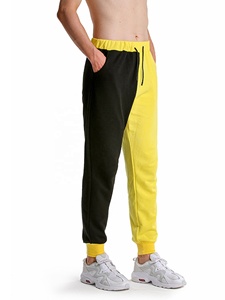 Clush Industries Two Toned Solid <b>Joggers</b> for Men Breathable <b>Polyester</b>/Cotton Active Workout Sweatpants with Pockets - Product Image 4