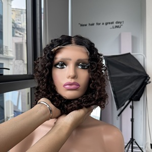 Hermosa Peluca de pelo rizado Pixie para mujer, al por mayor precio de fábrica, peluca rizada corta, productos de tendencia de lujo de alta calidad - Product Image 6