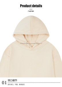 Sweat à capuche vierge de haute qualité 405g polaire Style ample goutte épaule sweat conception personnalisée pull surdimensionné sweats à capuche pour hommes - Product Image 5