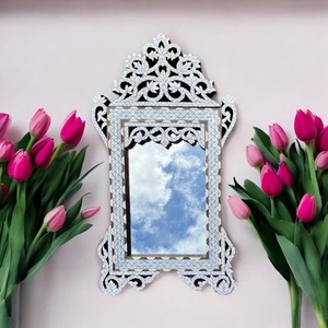 Royal Style Mother of Pearl Inlay Arabic Mirror Frame Premium Luxury Wall Mirror for Home Hotel and Office Decor - Product Image 5