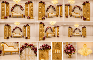 Telones de Fondo Mágicos para Bodas con Pilar Jharokha, Gran Fondo Jali, Decoración para Escenario de Recepción, Accesorios para Escenario de Boda India - Product Image 5