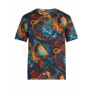 2024 nuevo diseño de camisetas de sublimación para hombres de secado rápido de punto de transferencia de calor Tie Dye Fitness Gym camisetas - Product Image 1
