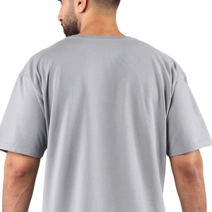 Chemise à manches courtes grise pour homme, coton premium confortable, vêtements décontractés, chemise athlétique élégante, vente en gros, vêtements de fitness pour la salle de sport - Product Image 6