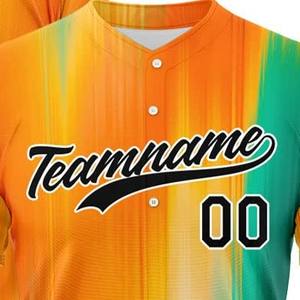 Derniers modèles de maillots de baseball pour hommes, logo/couleur personnalisés, respirant, meilleure qualité, maillot de baseball pour hommes de haute qualité avec anti-rides - Product Image 3