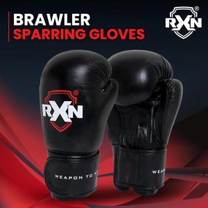 Gants de boxe RXN Brawler de haute qualité en cuir véritable pour la compétition et l'entraînement - (BG-17) Disponibles à la vente - Product Image 2