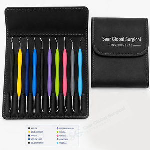 Kit Manual de Instrumentos Quirúrgicos de Acero para Restauración Dental con Composite ART, Herramientas Manuales Codificadas por Color, CE - Product Image 5